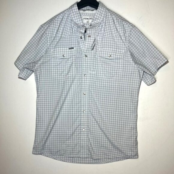 Finch Men's Blue Checkered Casual Button Down Shirt - Picture 2 of 8